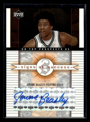 2003 UD Top Prospects #SS-JB Jerome Beasley Rookie Auto Signs of