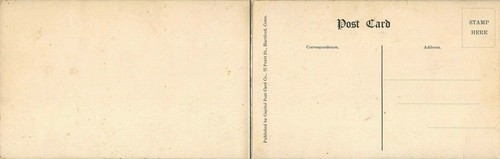 Postal plegable de colección The New Stone Bridge Over Connecticut River Hartford, CT - Imagen 2 de 2