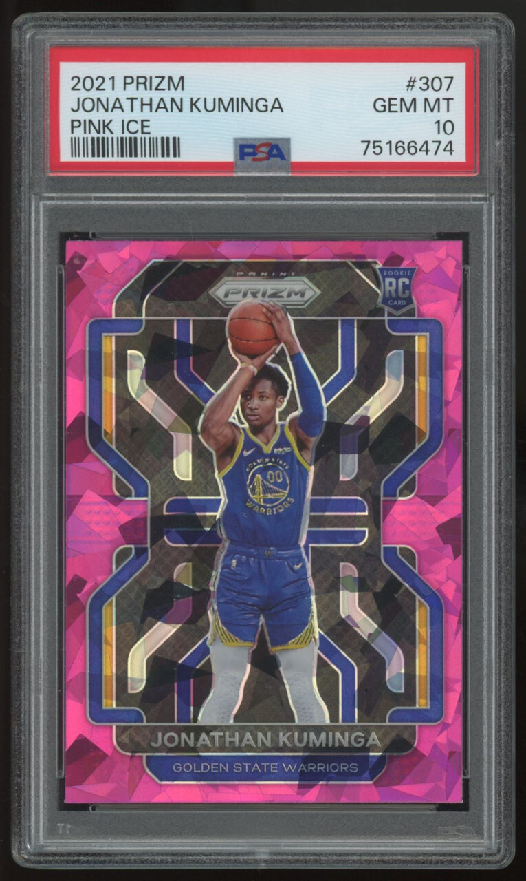 2021-22 Prizm Jonathan Kuminga RC Pink Ice #307 PSA 10