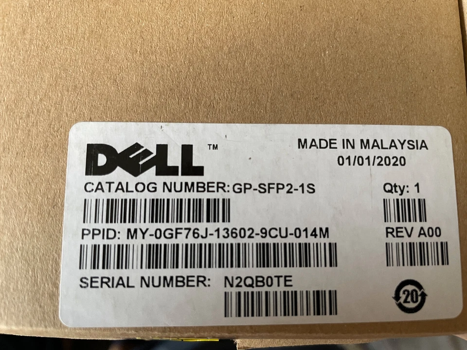 NEW Dell 0GF76J Force10 GP-SFP2-1S Transceiver Module 1000BASE-SX FC DOM2020 - Image 2 of 2