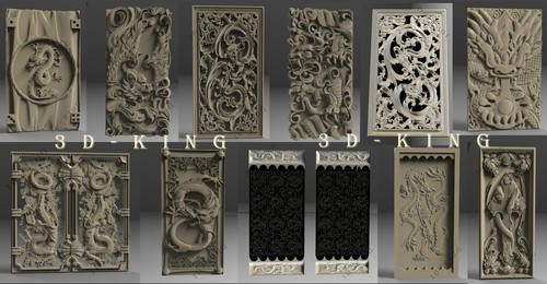 11 pezzi modelli 3D STL # BACKGAMMONS DRAGONS # per stampante 3D CNC Aspire Artcam - Foto 1 di 12