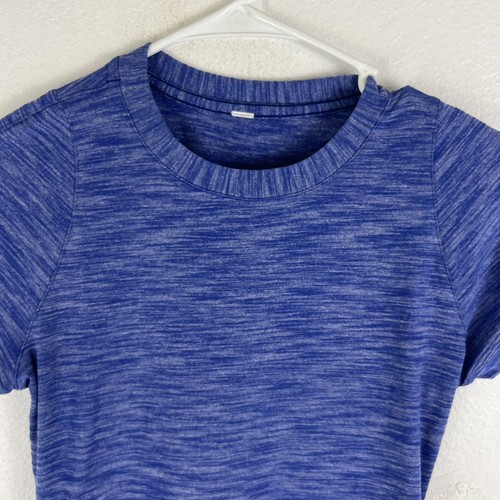 LULULEMON Blue Rulu Dress Go Where To Short Sleeve Women's Size 4 - Picture 3 of 7