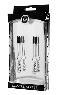 Adorn Triple Bead Nipple Clip On Set Nipples Master Slave Sub Dom Sexy Metal New