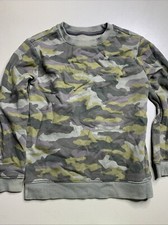 Boys' Camo Print Pullover Fleece Sweatshirt - Cat  Jack Gray/Green  Size S
