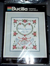 NEW Bucilla Cross Stitch Kit  Love Birds  Wedding Remembrance 40321