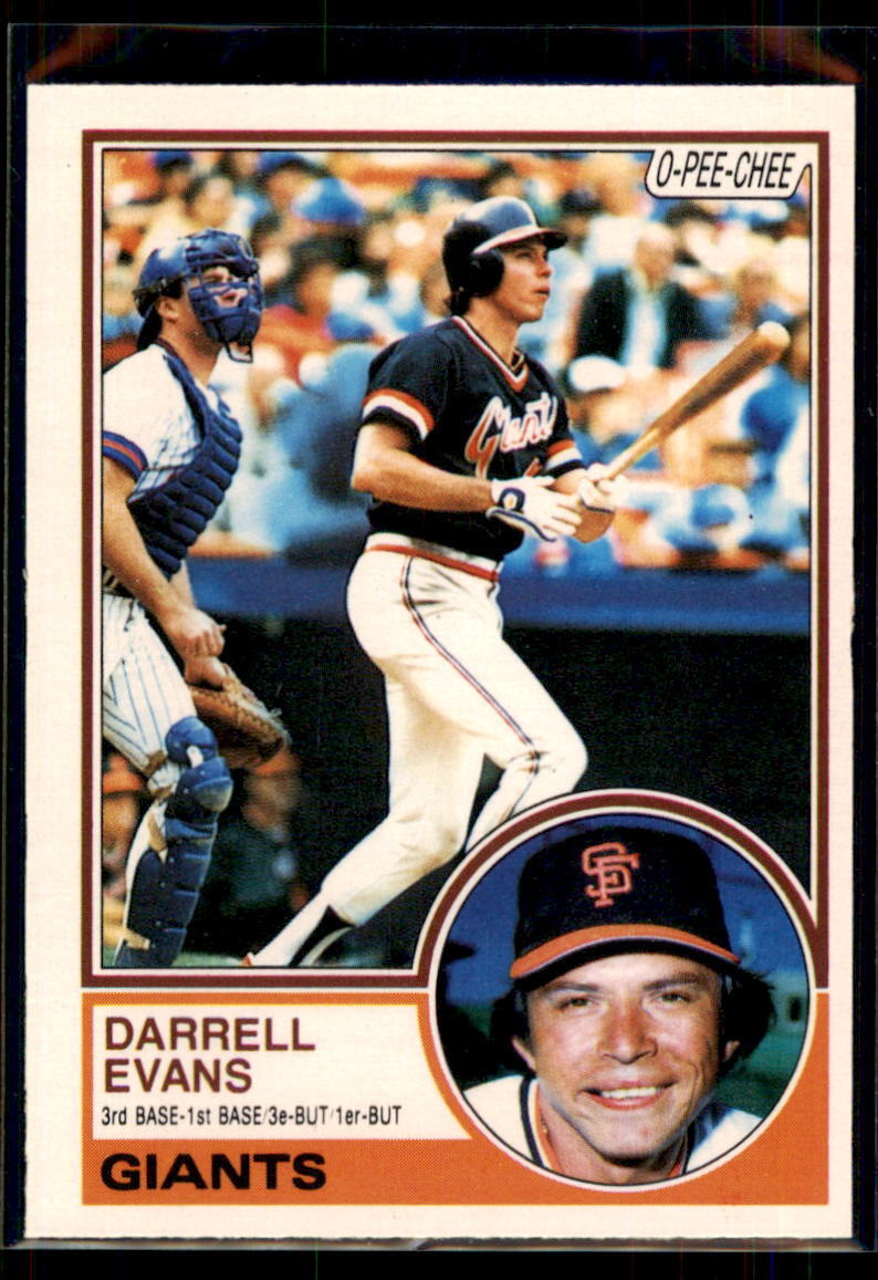 1983 O-Pee-Chee Darrell Evans #329 San Francisco Giants