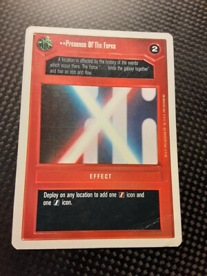 Decipher Star Wars CCG Premiere RARE WB Lt Play PRESENCE OF THE FORCE