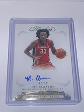 2019-20 Flawless Collegiate Nic Claxton Gold Rookie RC Auto Autograph 2/10 NETS