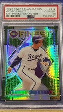 George Brett - 2022 Finest Flashbacks Prism Refractor   PSA 10  #6/35