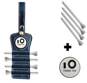 golf tee holder hook belt leather marker pcs ball bag clip wood