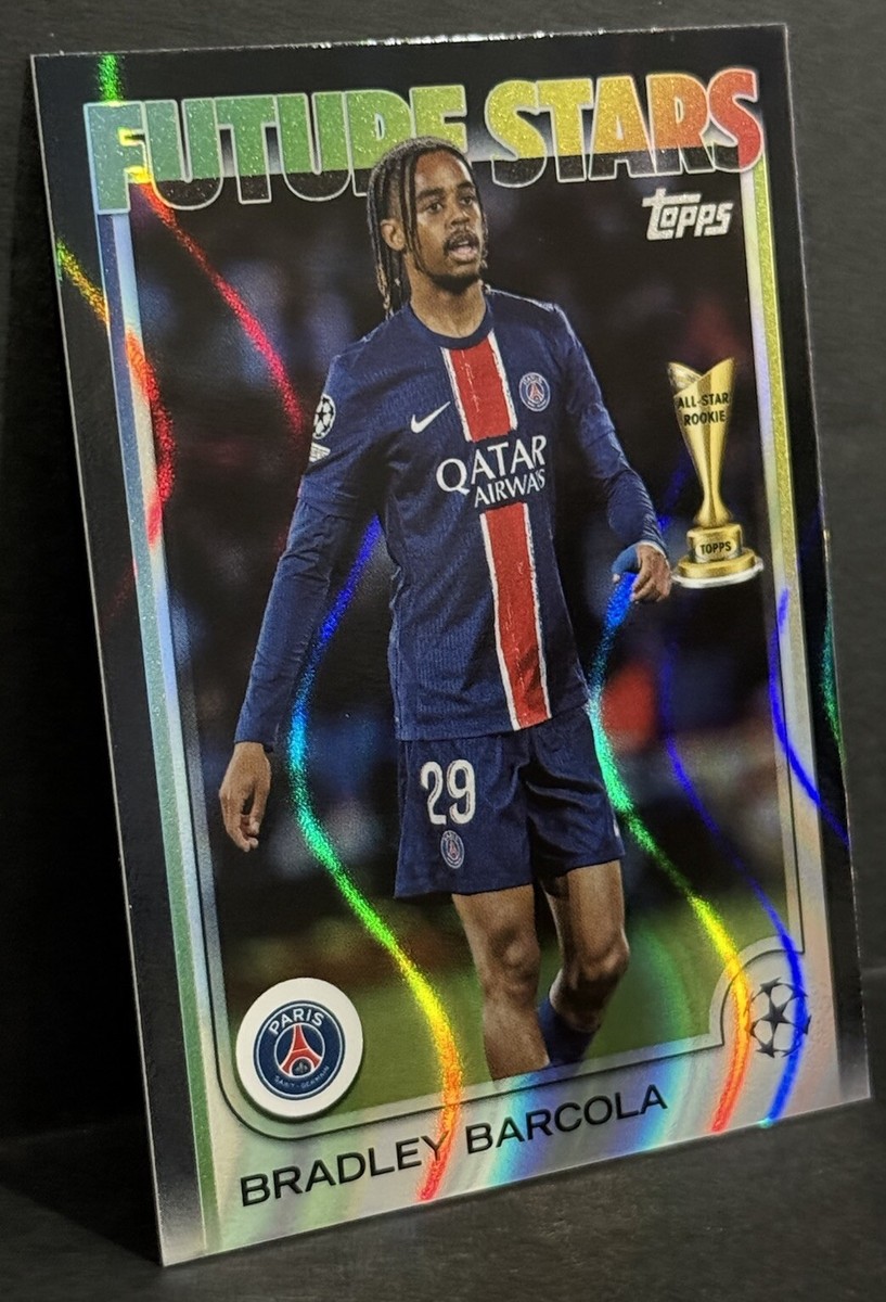 2024-25 Topps UEFA Club Competitions PSG Bradley Barcola Black