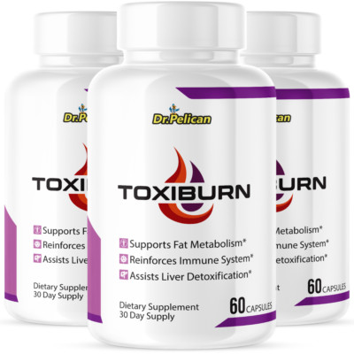 Toxiburn- Liver Support- 3 Bottles- 180 Capsules