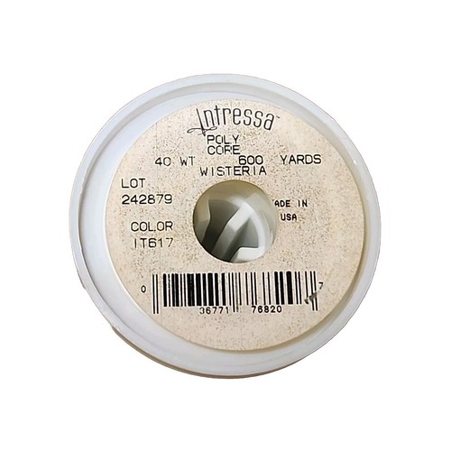 Intressa Polyester Thread, 40 Wt, 600 Yards, Wisteria, 3 Mini King Spools - Picture 4 of 4