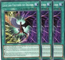 yugioh 3x Licht und Finsternis des Drachen INFO-DE057 COMMON 1AUFLAGE DEUTSCH
