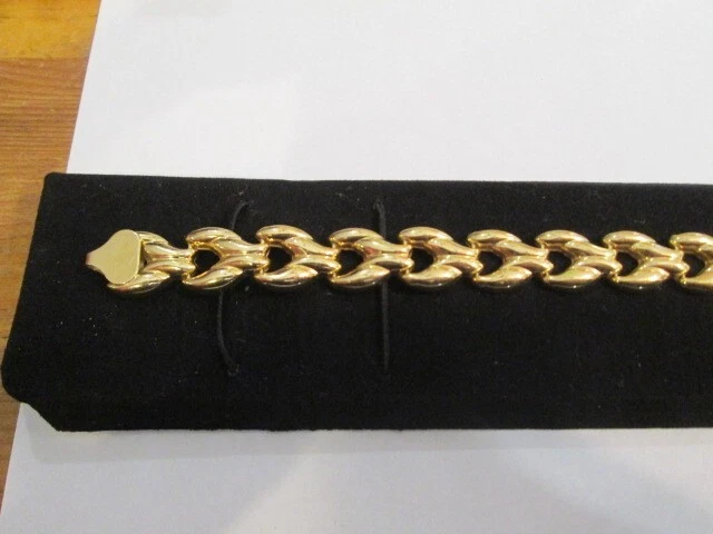 14k Gold Ladies Bracelet STAMPED B M made in ITALY 11.2 G J13 7