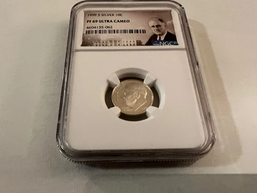1999-S SILVER ROOSEVELT DIME NGC PF69 ULTRA CAMEO "PORTRAIT LABEL"