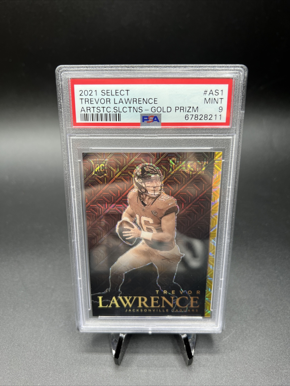 Trevor Lawrence Panini Select Artistic Selections #AS1 Gold Prizm