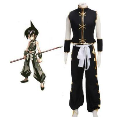 Shaman King Tao Ren Shaman Fighting Uniform Anime Cosplay Costume Free Shipping&