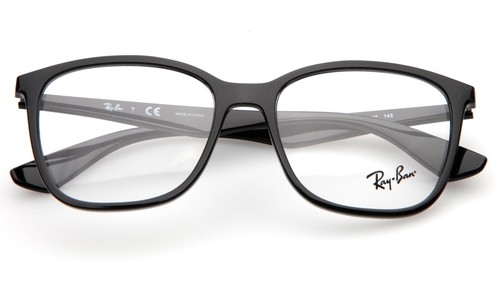 NEW Ray Ban RB 7066 2000 Black EYEGLASSES GLASSES FRAME 54-17-145mm - Picture 7 of 10