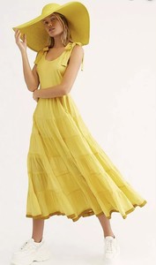 yellow long sundress