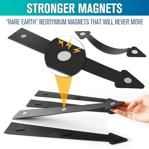 Magnetisches Garagentor dekorativ, 4 Scharniere + 2 Griffe rechteckiges Garagentor - Bild 3 von 7