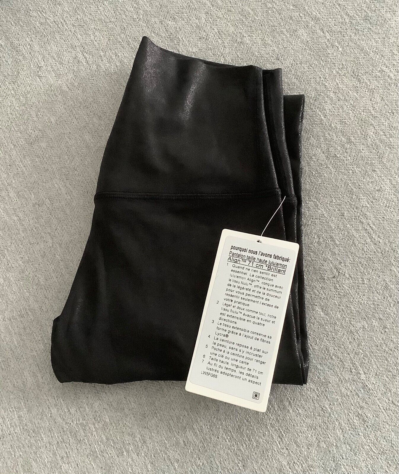 Lululemon Align Ribbed High-Rise Pant 28 *Shine - Black - lulu fanatics