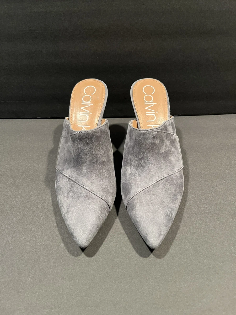 CALVIN KLEIN GRECIA SUEDE MULES eBay