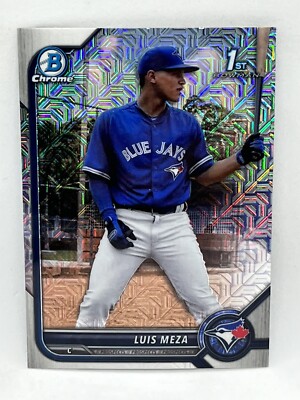Luis Meza 1st Mojo Refractor 2022 Bowman Chrome Mega Box Blue Jays #BCP-209
