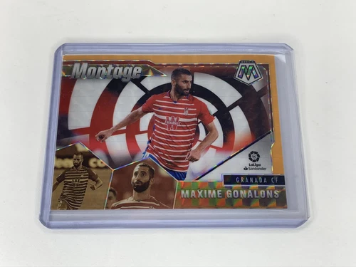 2020-21 Mosaic La Liga Orange Fluorescent Prizm Montage Maxime Gonalons /25
