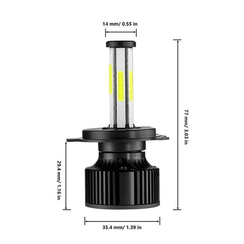 For Toyota HiAce 2005-2018 6-sides H4 LED Headlight Globes Bulbs High Low Beam - Picture 10 of 12