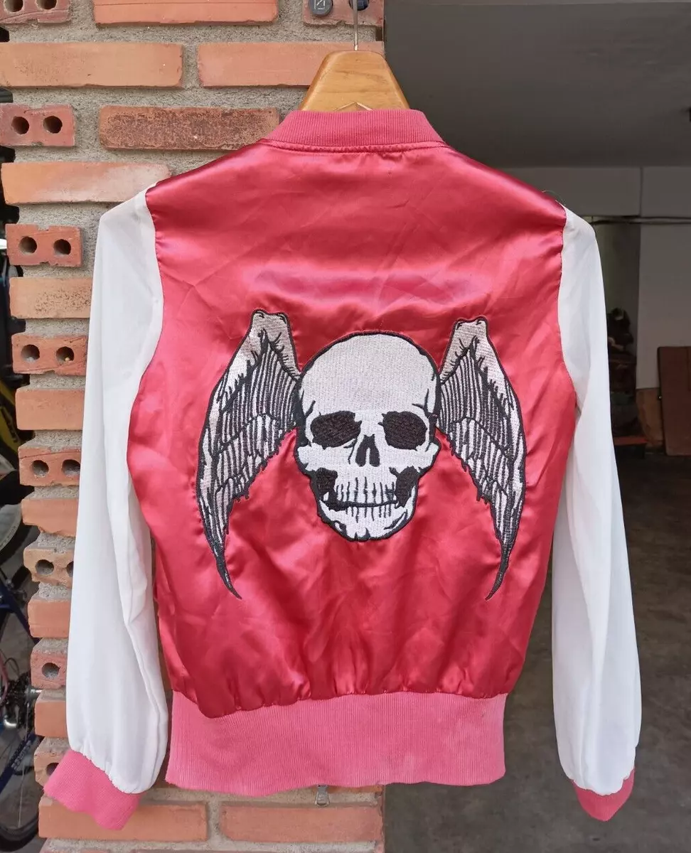 Dig Deep Pink Skull Wing Women Jacket M Japan