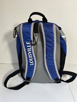 Sac à Dos Louisville Slugger Bleu/gris/blanc - 15x10.5x7 Pouces - Pour Le Baseball