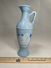 Jim Beam 1961 Grecian D334 Blue Milk Glass Decanter with Stopper — listing 2