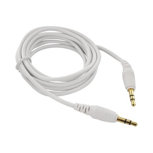 White 3.5MM JACK TO JACK AUX AUDIO CABLE FOR Apple IPHONE , IPAD, IPOD Generic - Picture 1 of 2