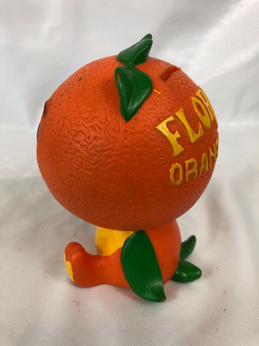 Vintage Disney Florida Little Orange Bird Figure Coin Bank