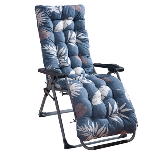 67"Lounge Chair Cushion Tufted Soft Outdoor Rocking Seat Deck Chaise Pad W/ Ties - Picture 7 of 75