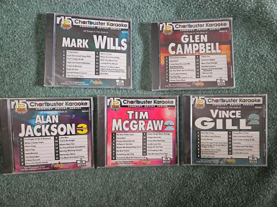 LOT  1 - ** ALL NEW ** -  KARAOKE 5 DISC CHARTBUSTER CDGS COUNTRY STILL WRAPPED