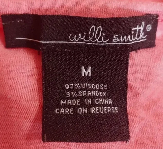 Blusa Túnica de Manga 3/4 para Mulheres Willi Smith Tamanho M Barra de mordida de tubarão rosa - Imagem 4 de 4