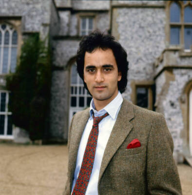 Actor Art Malik poses set of TV series 'The Black Tower ' London S- Old Photo