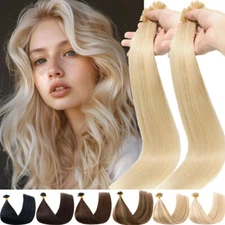 Keratin Fusion Nail U Tip Hair Extensions 100% Remy THICK Human Hair/Pre Bonded