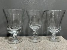 3 Vintage Fostoria “Century” Footed Goblets Water Ice Tea Glasses 6” VGC *read*