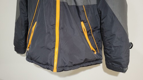 BIG CHILL Freestyle Fleece Lined Hooded Warm Winter Jacket Boys 18 Gray & Yellow - Picture 16 of 16