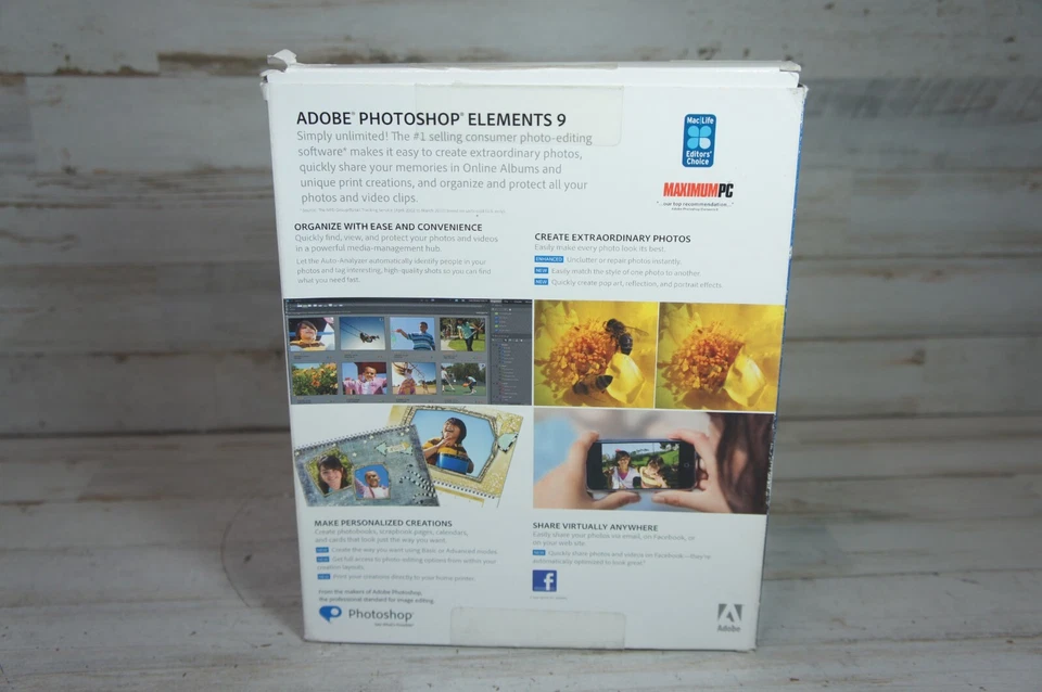 Adobe Photoshop Elements 9 (Win/Mac 2010) - Costco Big Box 8 x 9.5" - Image 3 of 4