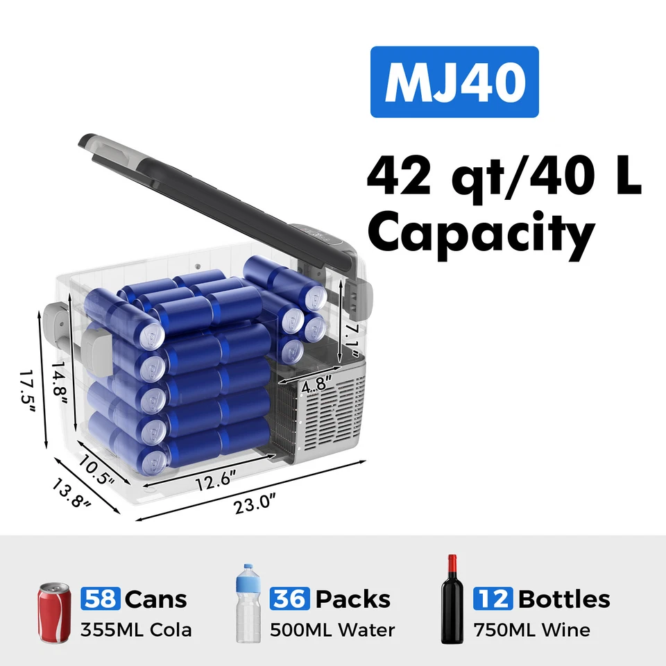 30L/40L Electric Cooler Refrigerator Portable Freezer for Camping Truck SUV RV - Image 4 of 4