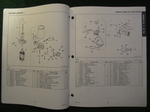 1996 OMC Evinrude Johnson Outboard Parts Catalog Manual 25 35 HP 3-Cylinder - Picture 3 of 4