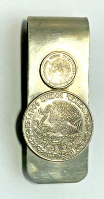 Mexico Estados Mexicanos One Un Peso 2 Coin Money Clip