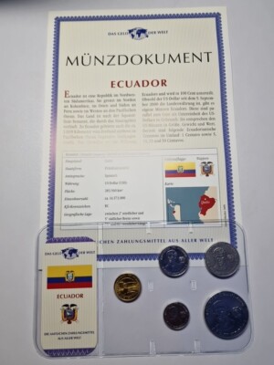 5 Centavo - 50 Centavos 2000/2005 Top Zustand Münzen Set Ecuador   