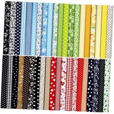 40 Pcs 10 x 10 Inches Cotton Fabric Bundle Squares Precut Simple Patterns