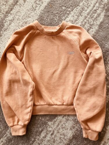 Levis Crop Sweater Womens S (small) Burnt Orange O