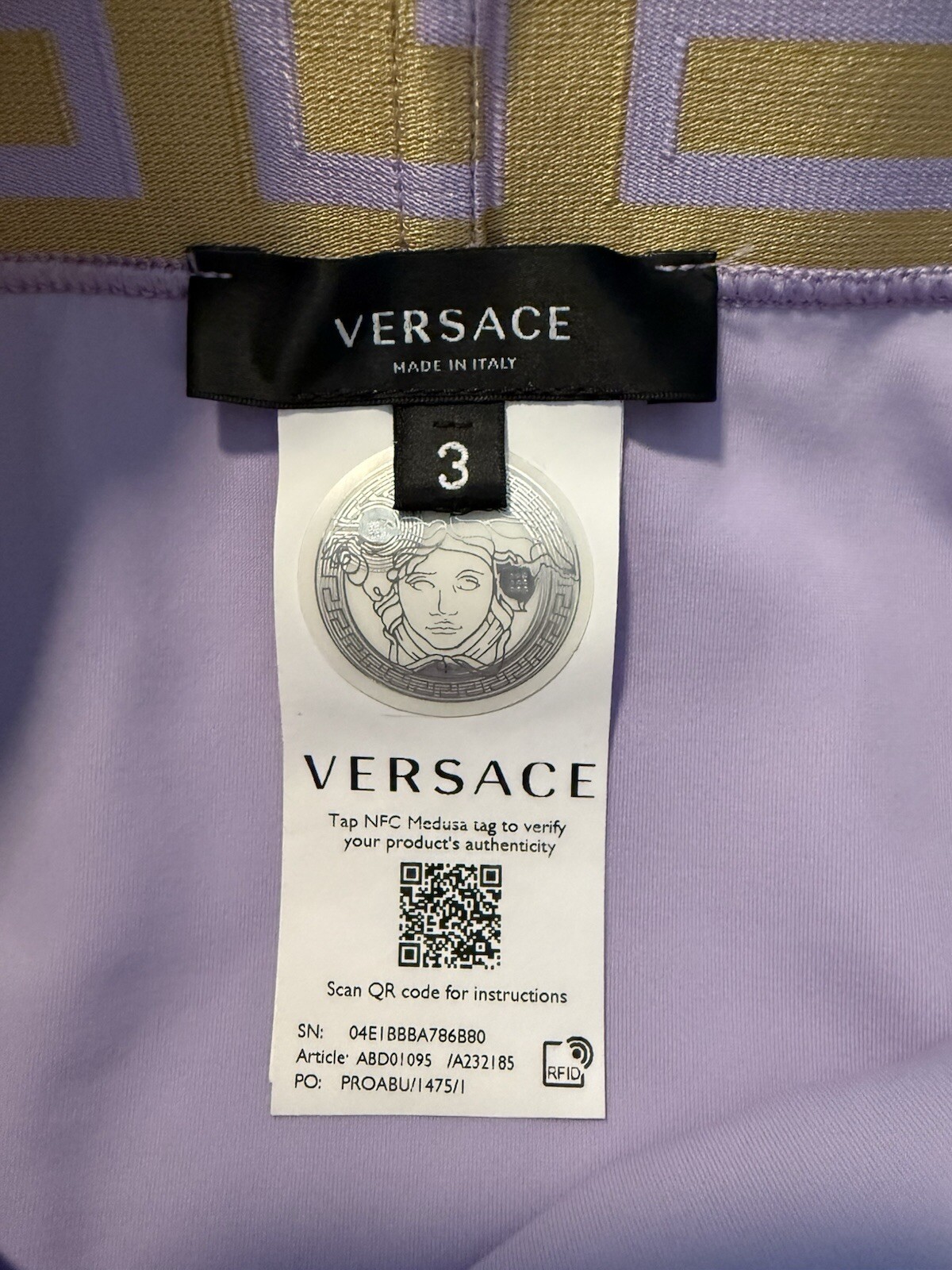 Authentic Versace greca border Swim Bottom Size 3 - image 3